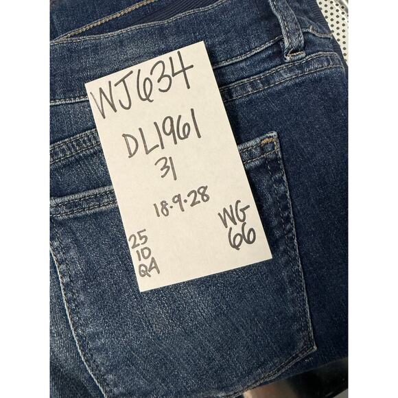 DL1961 Maternity Jeans Women's 31 Maternity Straight Ankle Side Panels - Picture 3 of 6